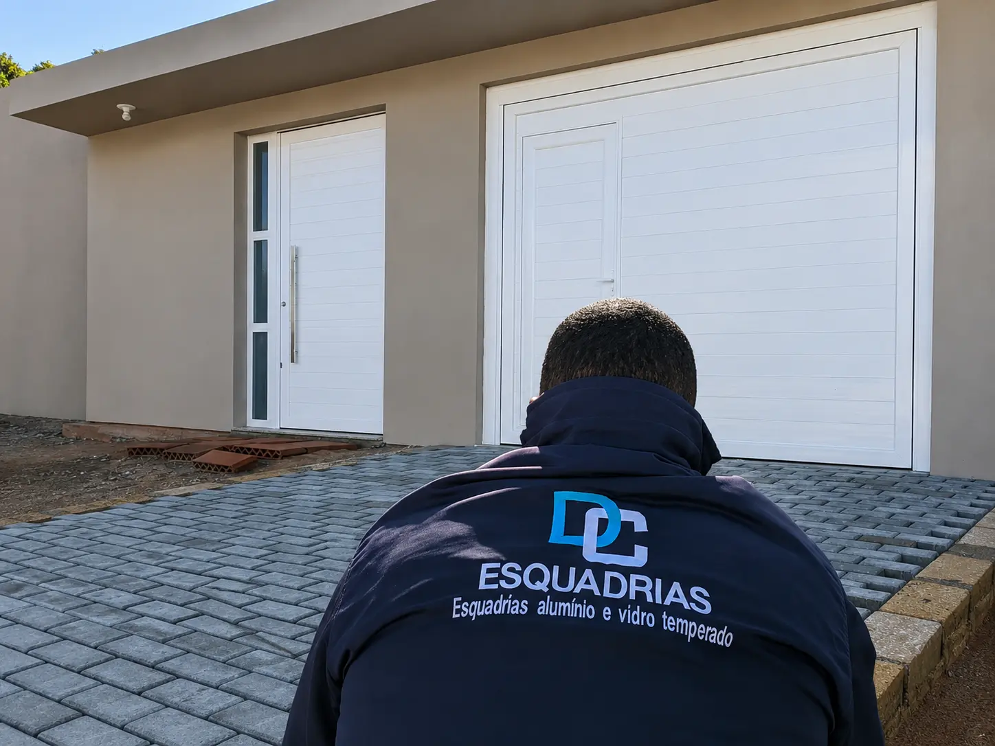 Técnico da DC Esquadrias em medição e instalação de esquadria